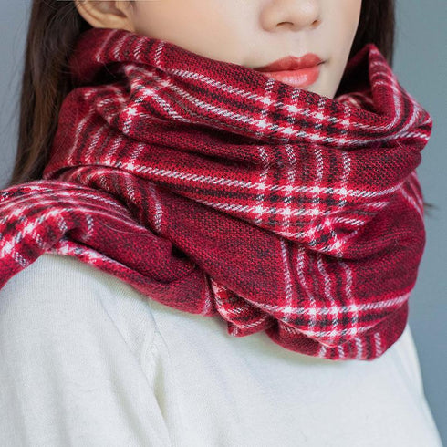 Warm Cashmere Scarf Long Fringed Shawl